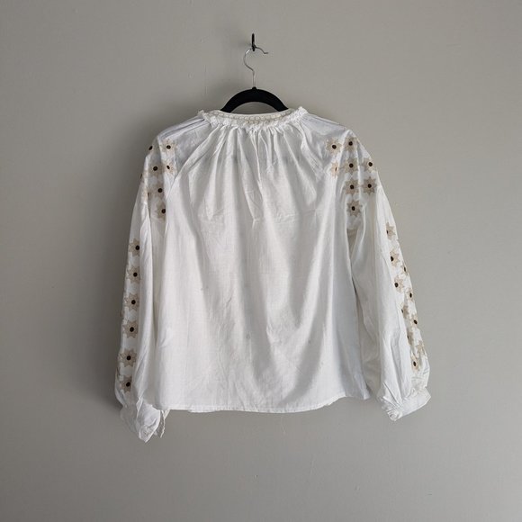 White Embroidered Blouse - Picture 3 of 3